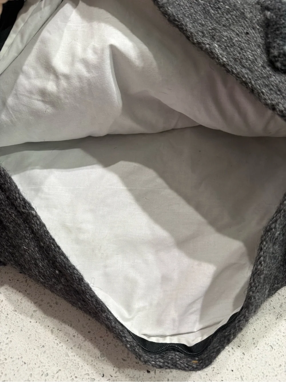 Restoration Hardware Charcoal Quilted Diamond Accent Pillow Cover 22x22